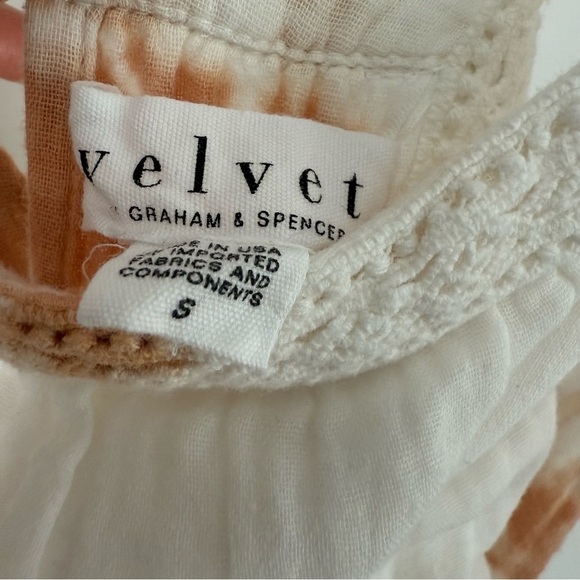 Velvet Graham & Spencer Alma Gauze Cotton Dress Sz S - Picture 6 of 7
